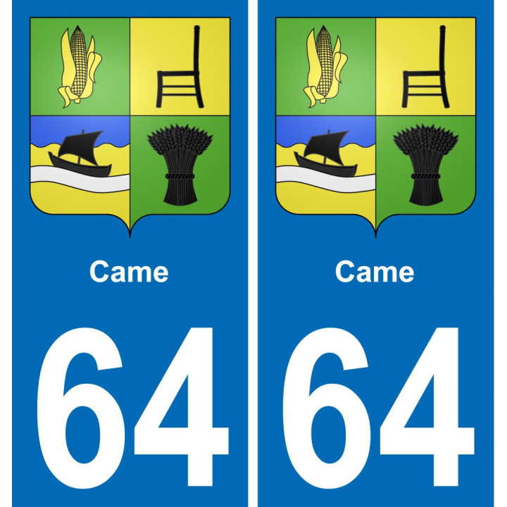 64 Came wappen aufkleber typenschild aufkleber stadt