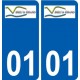 01 Virieu-le-Grand logo ville autocollant plaque sticker