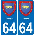 64 Camou stemma adesivo piastra adesivi città