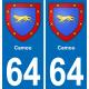 64 Camou wappen aufkleber typenschild aufkleber stadt