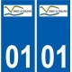 01 Virieu-le-Grand logo ville autocollant plaque sticker
