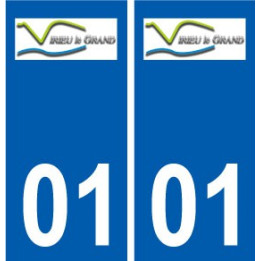 01 Virieu-le-Grand logo ville autocollant plaque sticker
