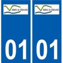 01 Virieu-le-Grand logo ville autocollant plaque sticker
