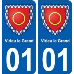 01 Virieu-le-Grand ville autocollant plaque sticker