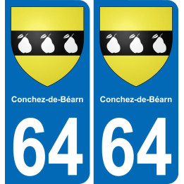 64 Conchez-de-Béarn wappen aufkleber typenschild aufkleber stadt
