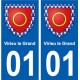 01 Virieu-le-Grand ville autocollant plaque sticker