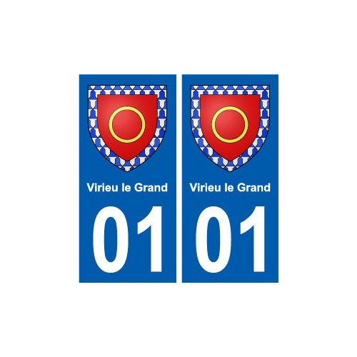 01 Virieu-le-Grand ville autocollant plaque sticker