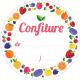 Lot de 64 Etiquettes ronde confiture bocaux fait maison fruit autocollant sticker logo 587