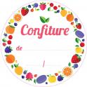 Lot de 64 Etiquettes ronde confiture bocaux fait maison autocollant sticker logo 587