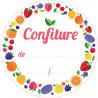 Lot de 64 Etiquettes ronde confiture bocaux fait maison fruit autocollant sticker logo 587
