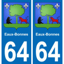 64 Eaux-Bonnes blason autocollant plaque stickers ville