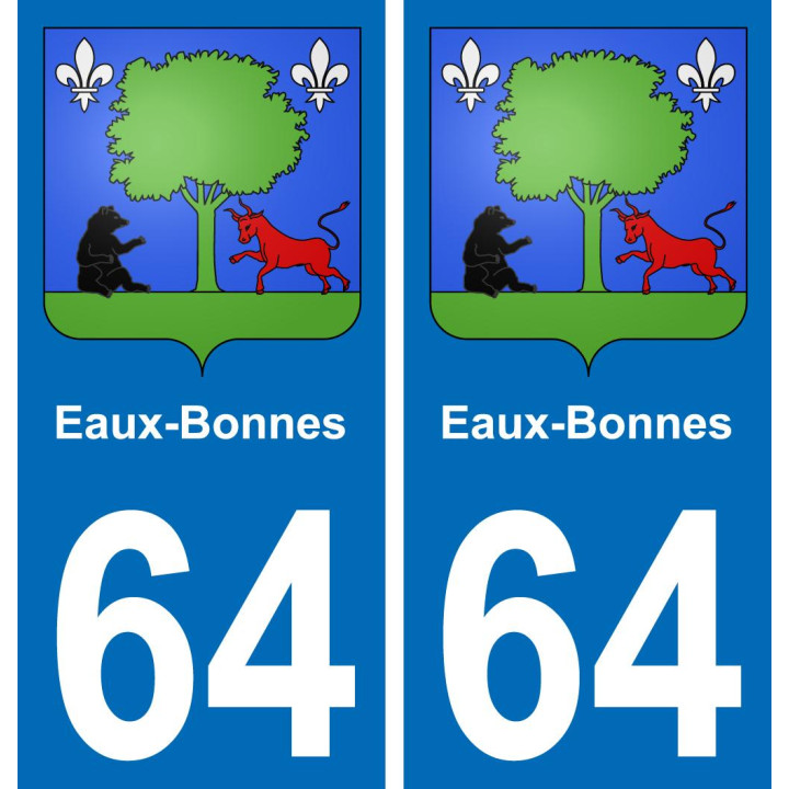 64 Eaux-Bonnes wappen aufkleber typenschild aufkleber stadt