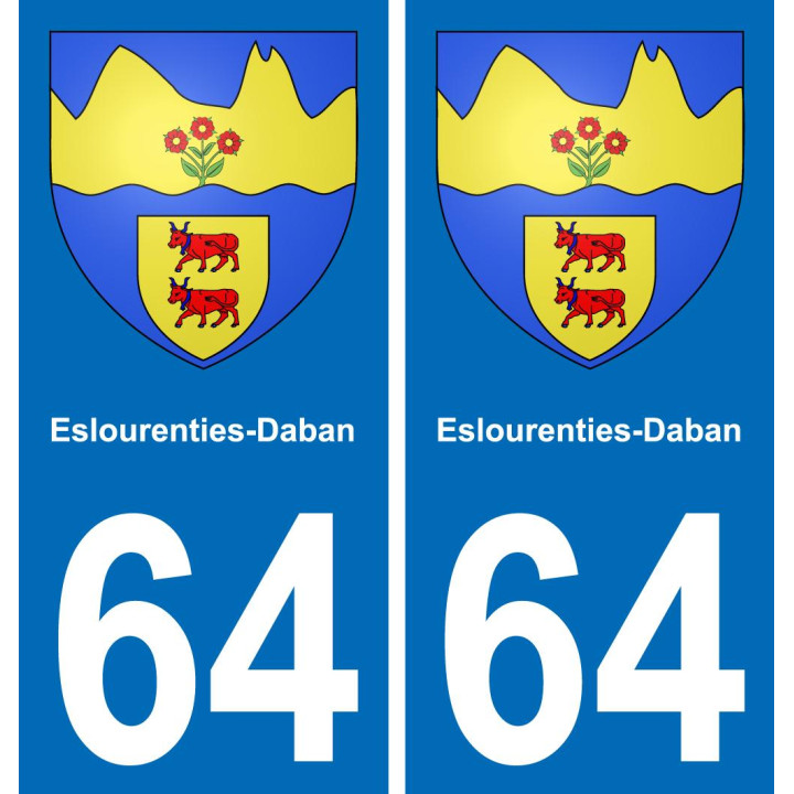 64 Eslourenties-Daban coat of arms sticker plate stickers city