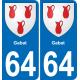 64 Gabat wappen aufkleber typenschild aufkleber stadt