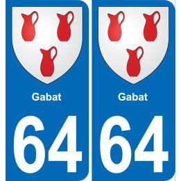 64 Gabat coat of arms sticker plate stickers city