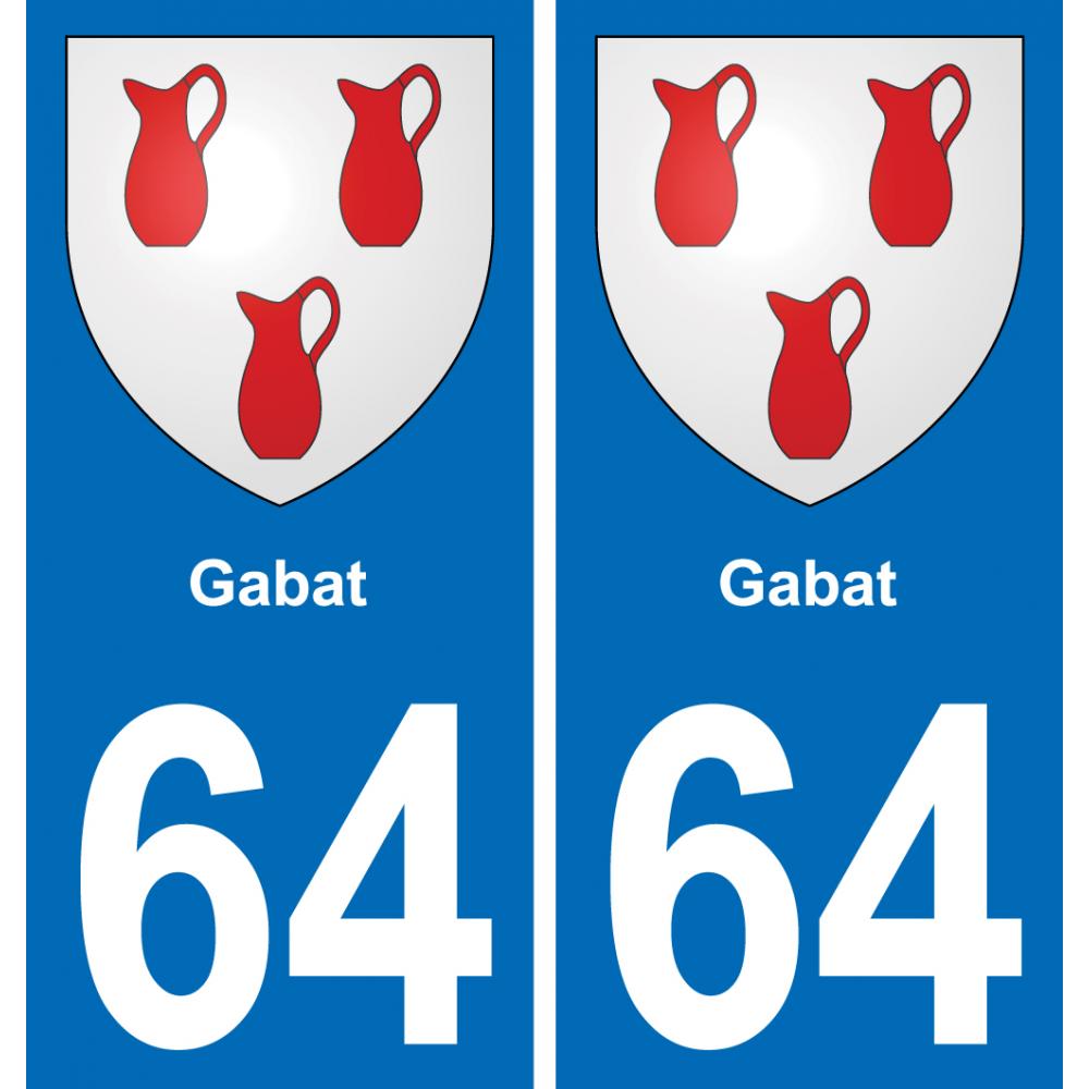64 Gabat coat of arms sticker plate stickers city