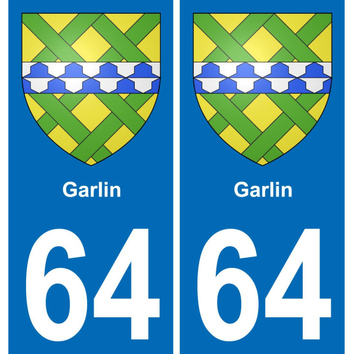 64 Garlin wappen aufkleber typenschild aufkleber stadt