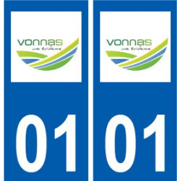 01 Vonnas logo ville autocollant plaque sticker