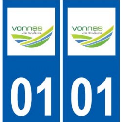 01 Vonnas logo ville autocollant plaque sticker