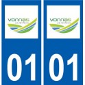 01 Vonnas logo ville autocollant plaque sticker