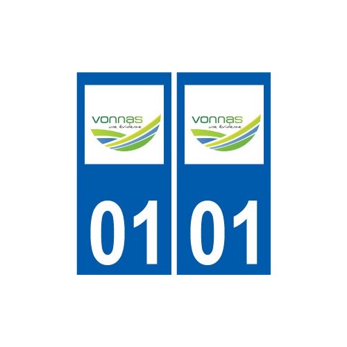 01 Vonnas logo ville autocollant plaque sticker