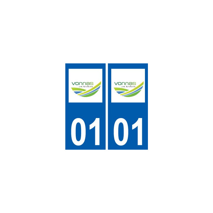 01 Vonnas logo ville autocollant plaque sticker