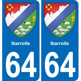 64 Ibarrolle wappen aufkleber typenschild aufkleber stadt