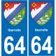 64 Ibarrolle coat of arms sticker plate stickers city