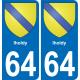 64 Iholdy blason autocollant plaque stickers ville