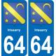 64 Irissarry blason autocollant plaque stickers ville