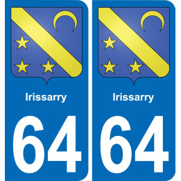64 Irissarry blason autocollant plaque stickers ville