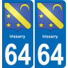 64 Irissarry stemma adesivo piastra adesivi città