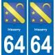 64 Irissarry blason autocollant plaque stickers ville