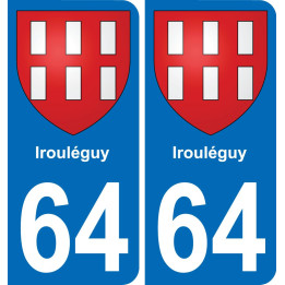 64 Irouléguy wappen aufkleber typenschild aufkleber stadt
