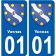 01 Vonnas ville autocollant plaque sticker