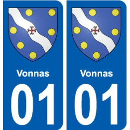 01 Vonnas ville autocollant plaque sticker