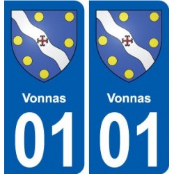 01 Vonnas ville autocollant plaque sticker