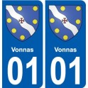 01 Vonnas ville autocollant plaque sticker