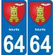 64 Isturits coat of arms sticker plate stickers city