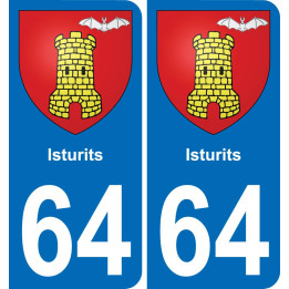 64 Isturits wappen aufkleber typenschild aufkleber stadt