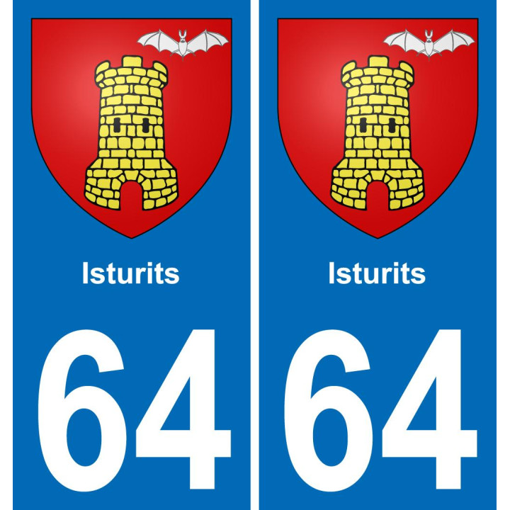 64 Isturits wappen aufkleber typenschild aufkleber stadt