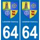 64 Labastide-Cézéracq coat of arms sticker plate stickers city