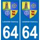64 Labastide-Cézéracq stemma adesivo piastra adesivi città