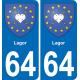 64 Lagor coat of arms sticker plate stickers city