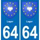 64 Lagor coat of arms sticker plate stickers city