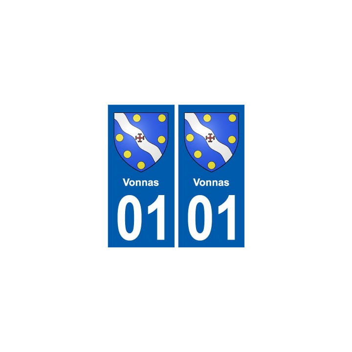 01 Vonnas ville autocollant plaque sticker