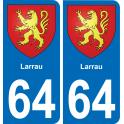 64 Larrau coat of arms sticker plate stickers city