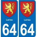 64 Larrau stemma adesivo piastra adesivi città