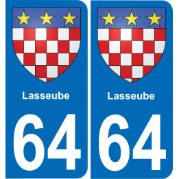 64 Lasseube wappen aufkleber typenschild aufkleber stadt