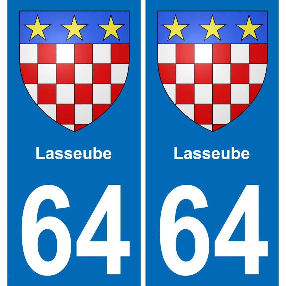 64 Lasseube stemma adesivo piastra adesivi città